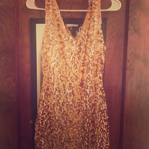 Gold sequin bodycon dress